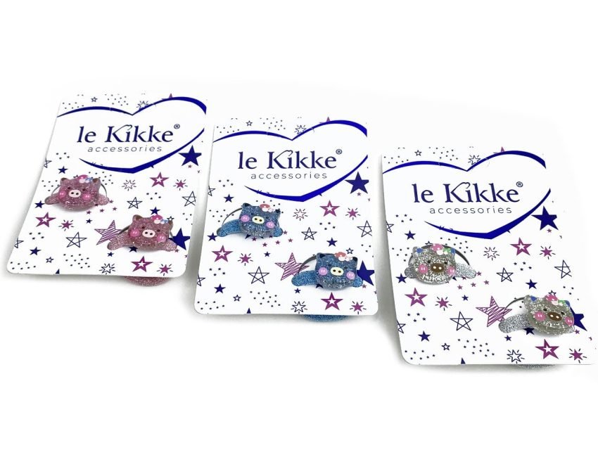 polsino piggy con glitter su card*