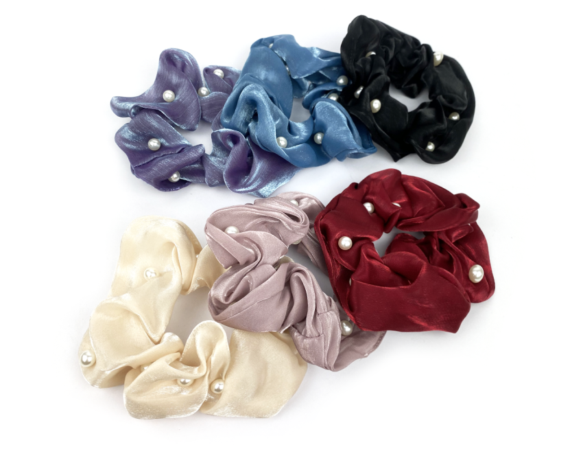 scrunchies "pearl"
