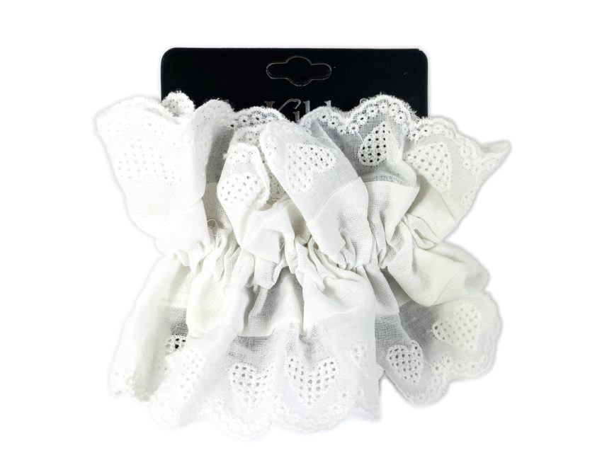 scrunchies "White heart"