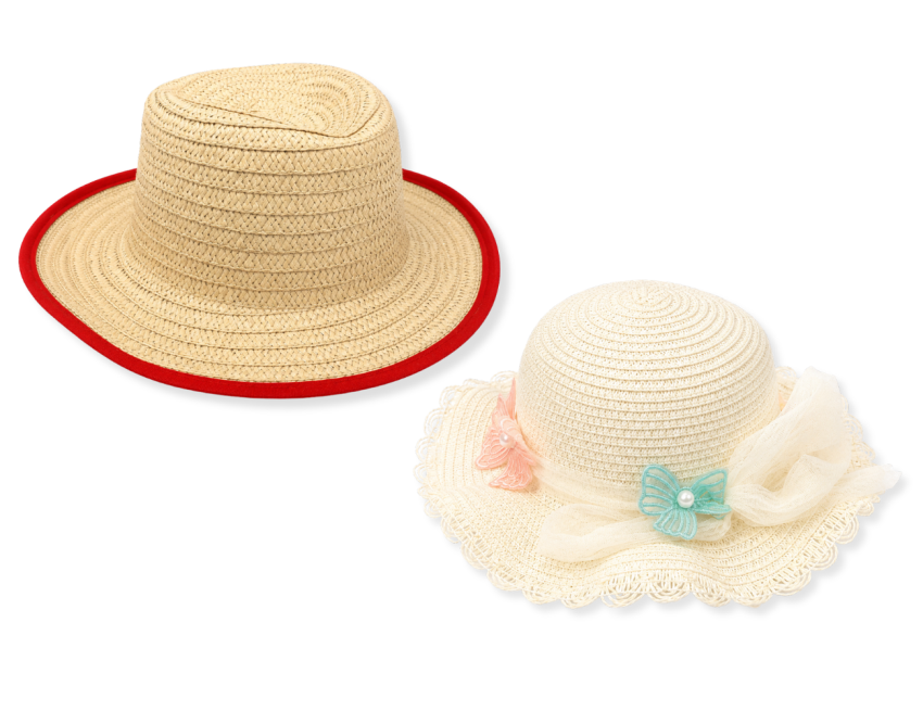 set cappellini in paglia bimba "mixy"