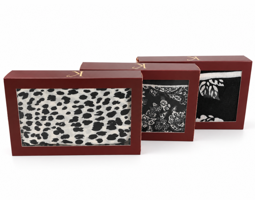 sciarpa "black&white" - in box
